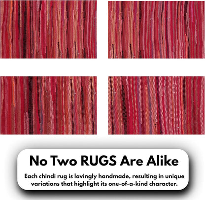 Cotton Chindi Rag Rug 2ft x 3ft, Dark Multi