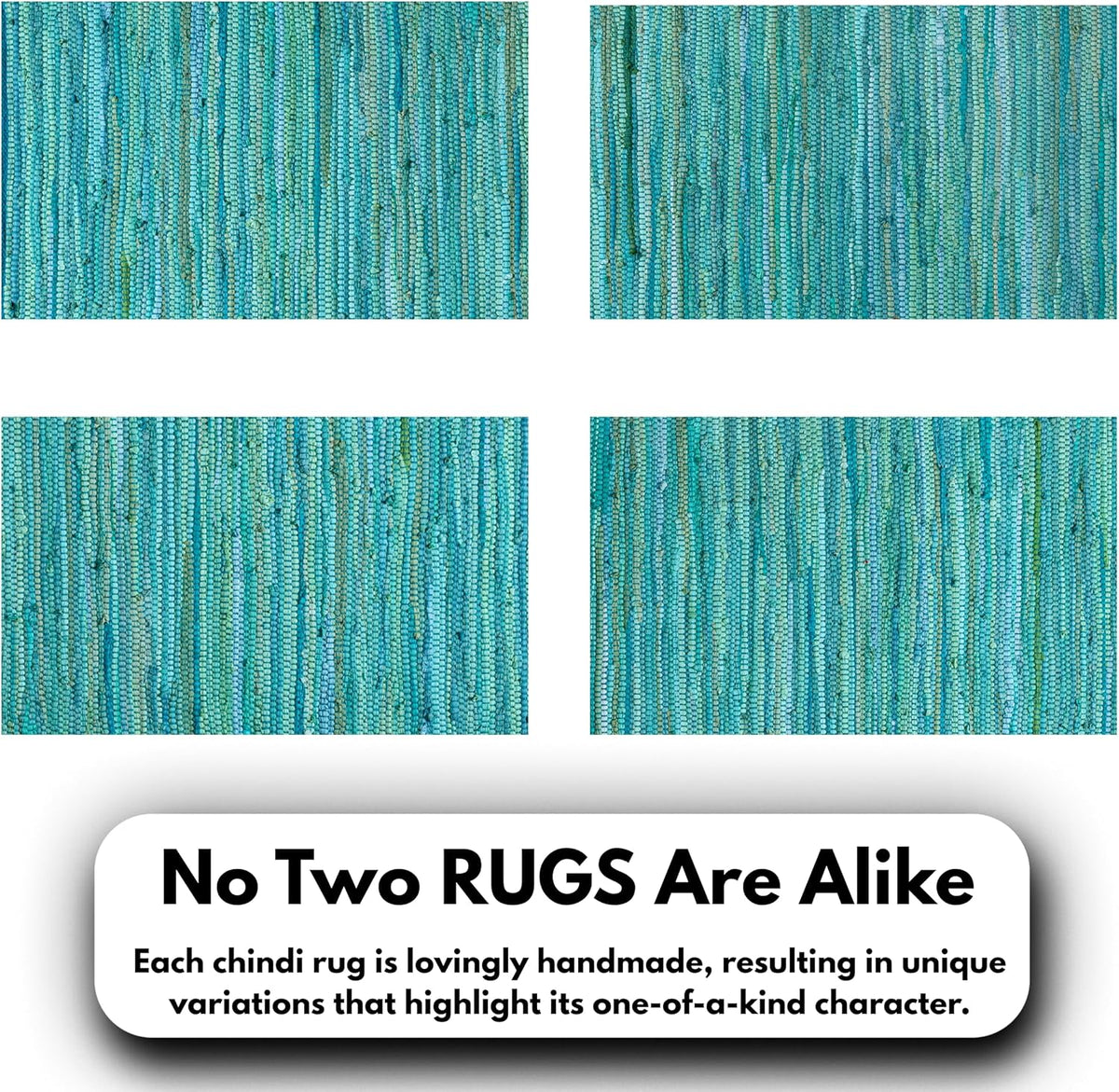 Cotton Chindi Rag Rug 2ft x 3ft, Dark Multi