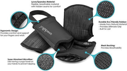 SkinThin Non Slip Yoga Gloves and Yoga Socks for Women & Men for Hot Yoga, Crossfit, Cycling, for Sweaty Hands Feet