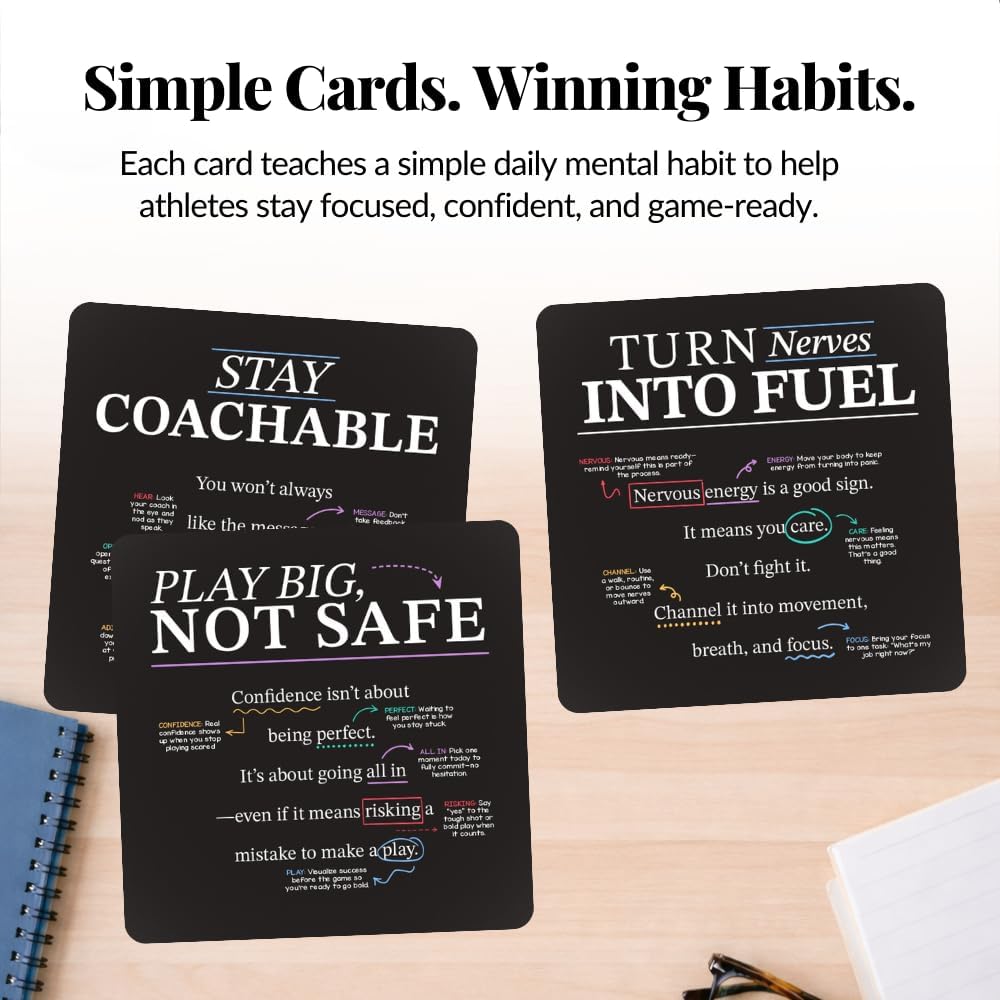 Emotional Intelligence Mindset Cards – 52 Daily Habits for Confidence, Connection & Social Skills – for Kids, Teens & Adults – Includes Wooden Display Stand – Gift for Teachers & Parents