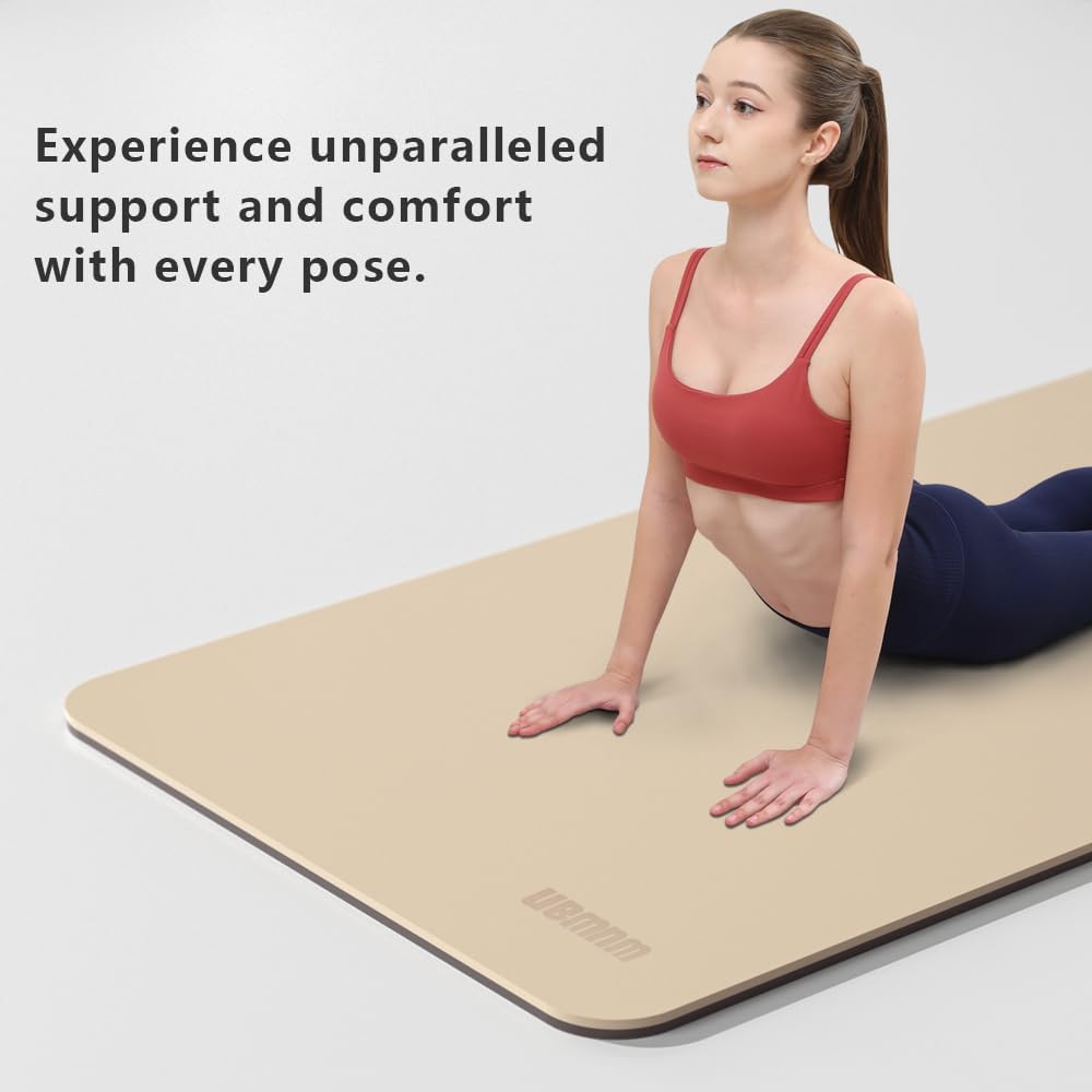Yoga Mat, 80cm Wide, 1/3 Inch Thick Exercise Mat, Carry Strap, Fitness