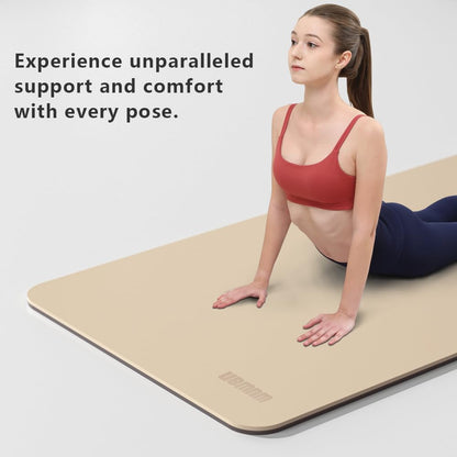 Yoga Mat, 80cm Wide, 1/3 Inch Thick Exercise Mat, Carry Strap, Fitness