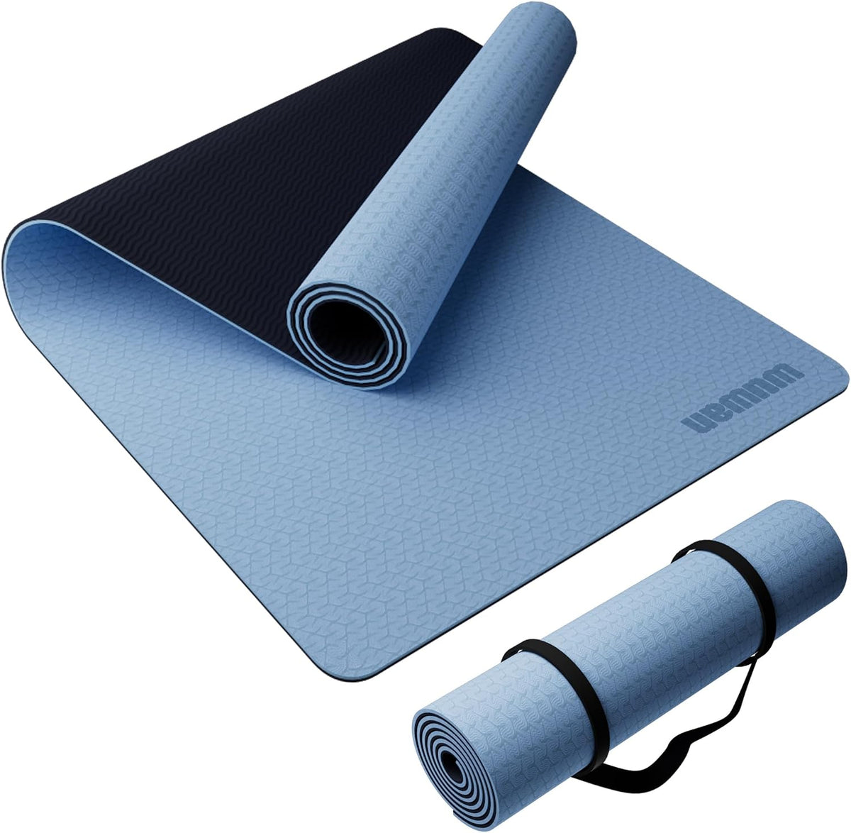 Yoga Mat, 80cm Wide, 1/3 Inch Thick Exercise Mat, Carry Strap, Fitness