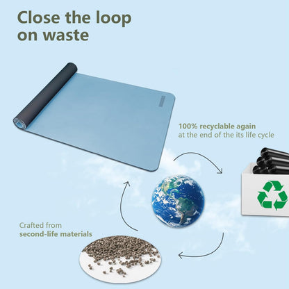 Yoga Mat, 80cm Wide, 1/3 Inch Thick Exercise Mat, Carry Strap, Fitness