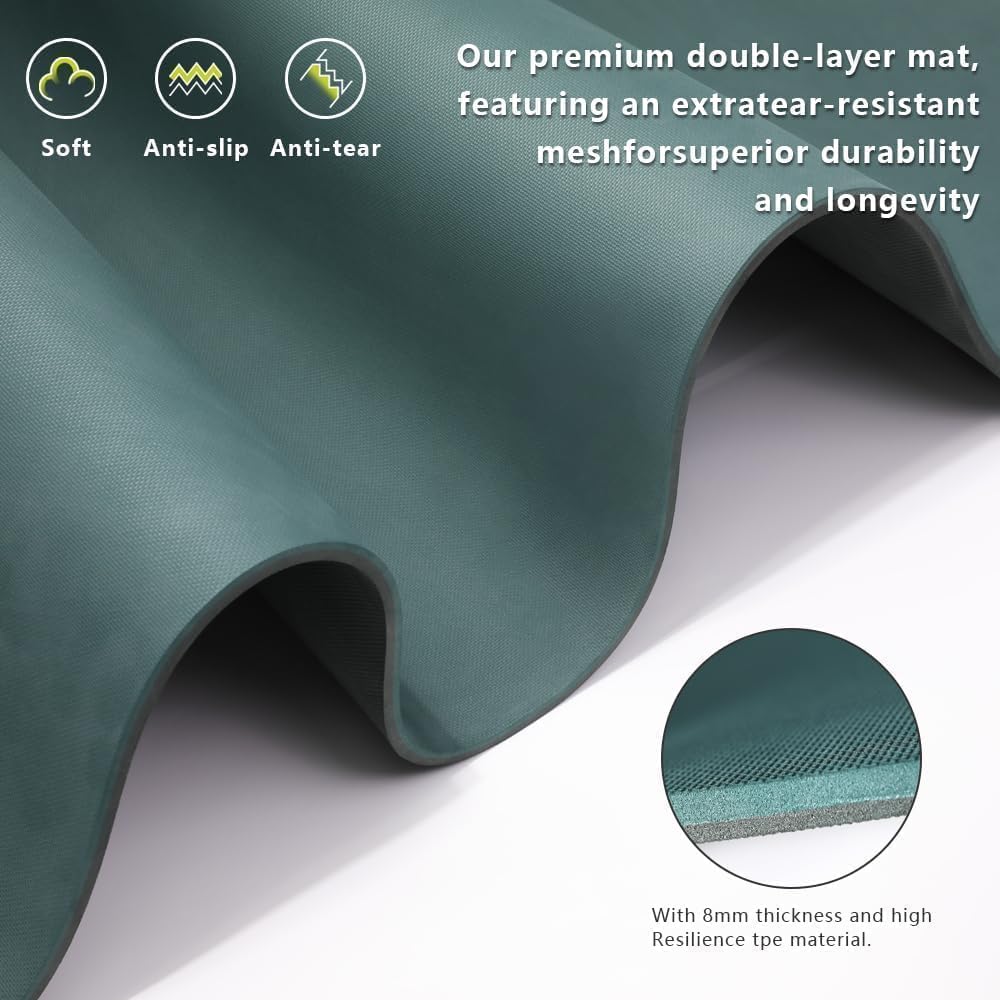 Yoga Mat, 80cm Wide, 1/3 Inch Thick Exercise Mat, Carry Strap, Fitness