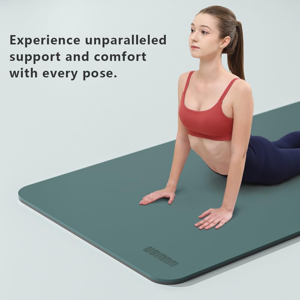 Yoga Mat, 80cm Wide, 1/3 Inch Thick Exercise Mat, Carry Strap, Fitness