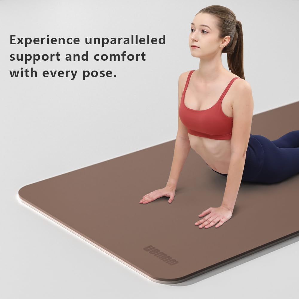 Yoga Mat, 80cm Wide, 1/3 Inch Thick Exercise Mat, Carry Strap, Fitness