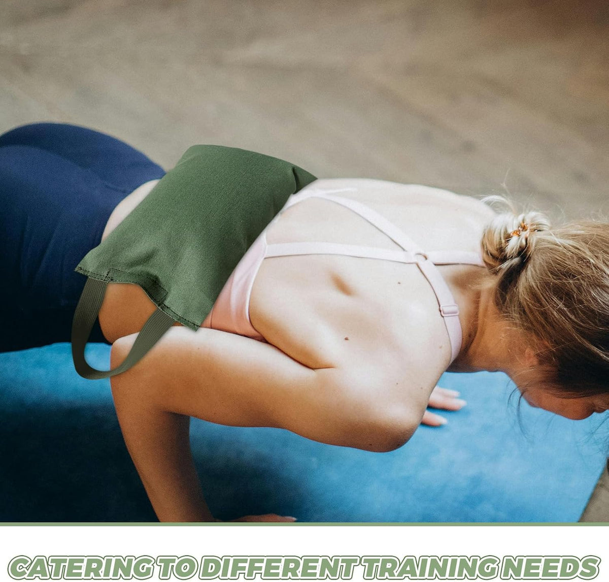 Weighted Sandbag for Yoga and Fitness, 2kg Canvas Bag with Handle
