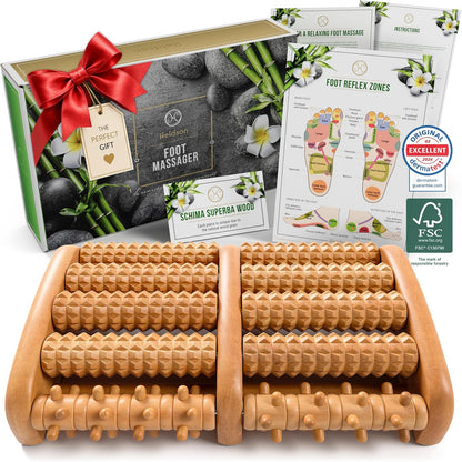 Wooden Foot Massager Roller – Foot Roller for Plantar Fasciitis