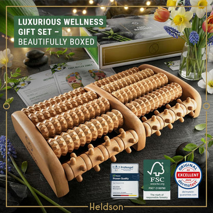 Wooden Foot Massager Roller – Foot Roller for Plantar Fasciitis