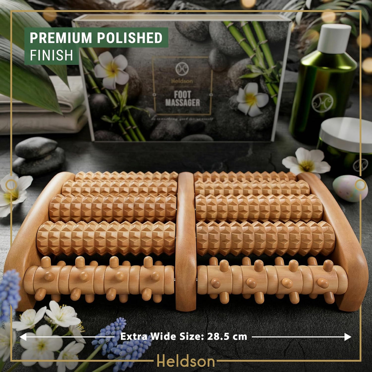 Wooden Foot Massager Roller – Foot Roller for Plantar Fasciitis