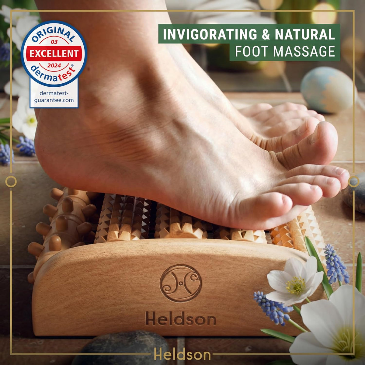 Wooden Foot Massager Roller – Foot Roller for Plantar Fasciitis