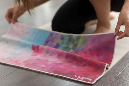 THE Hand Towel | Premium Non Slip Hand Towel | Designed in Bali | Colorful Eco Printed + Quick Dry + Soft | Hot Yoga, Bikram, Ashtanga, Sport, Barre, Travel (Tribeca Sand)