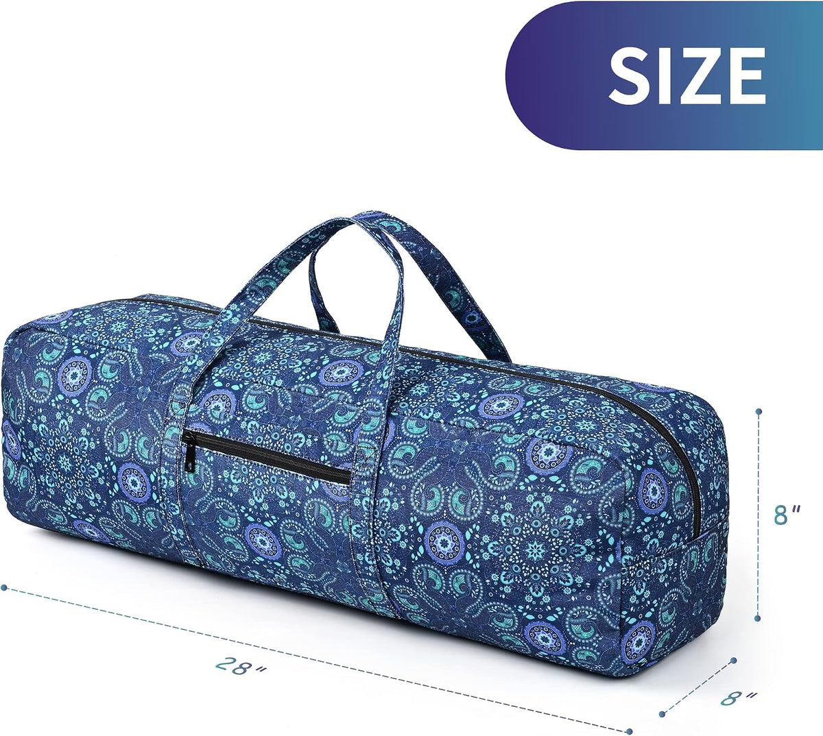 Yoga Mat Bag | Large Yoga Mat Carrier with Wet Pocket | Yoga Gifts | Gym Tote Bag for Women