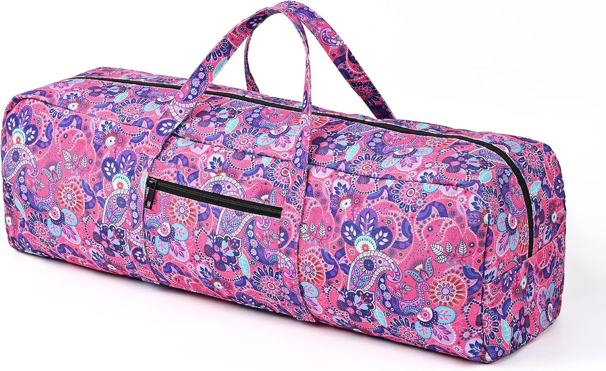 Yoga Mat Bag | Large Yoga Mat Carrier with Wet Pocket | Yoga Gifts | Gym Tote Bag for Women