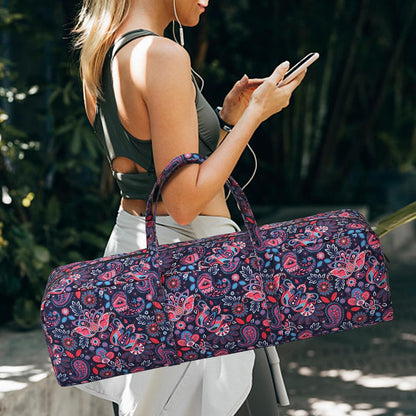 Yoga Mat Bag | Large Yoga Mat Carrier with Wet Pocket | Yoga Gifts | Gym Tote Bag for Women