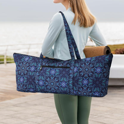 Yoga Mat Bag | Large Yoga Mat Carrier with Wet Pocket | Yoga Gifts | Gym Tote Bag for Women