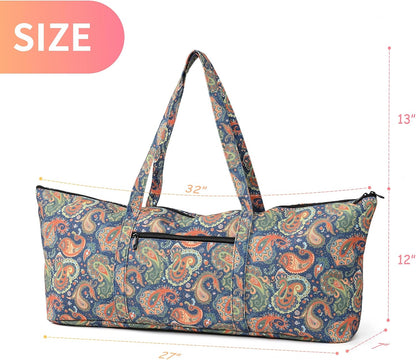 Yoga Mat Bag | Large Yoga Mat Carrier with Wet Pocket | Yoga Gifts | Gym Tote Bag for Women