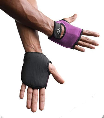 Elite Padded Anti Slip Grip Gloves for Women and Men for Yoga, Power Yoga, Pilates, Cycling, Crossfit, Outdoor Exercise, Weight Training and for Sweaty Hands