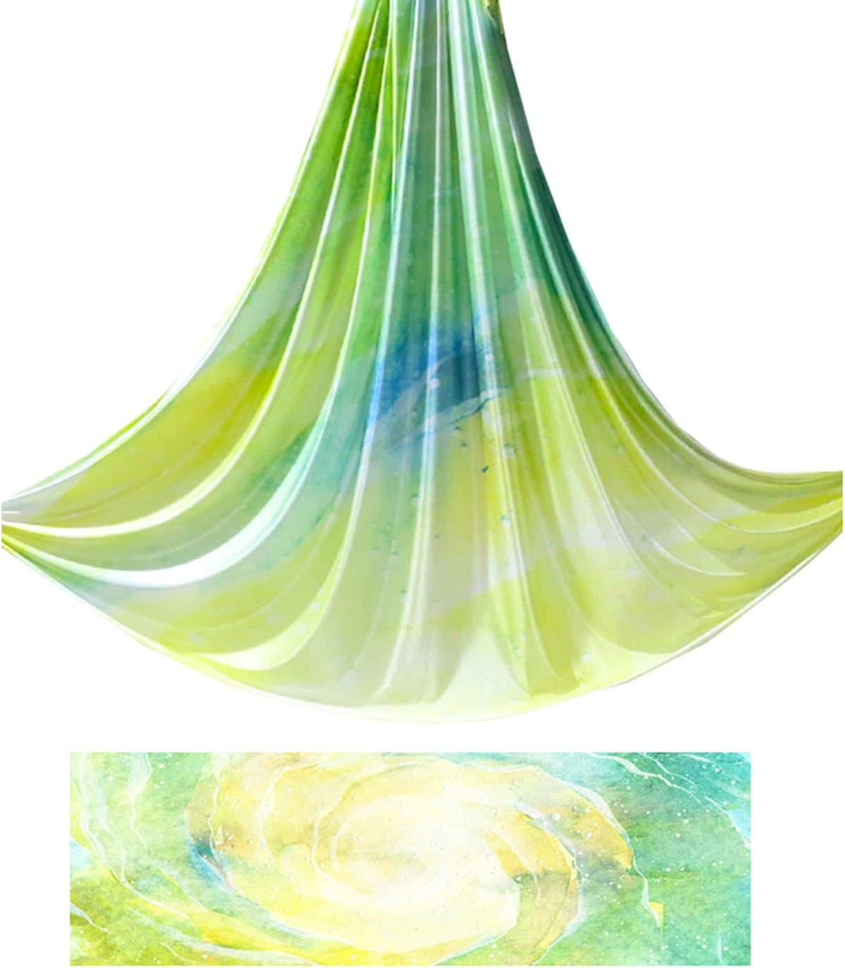 5.5 Yards / 5m Aerial Yoga Hammock Fabric Gradient Aerial Silks Yoga Swing Fitness Stretch Belt for Gym and Indoor Home Studio