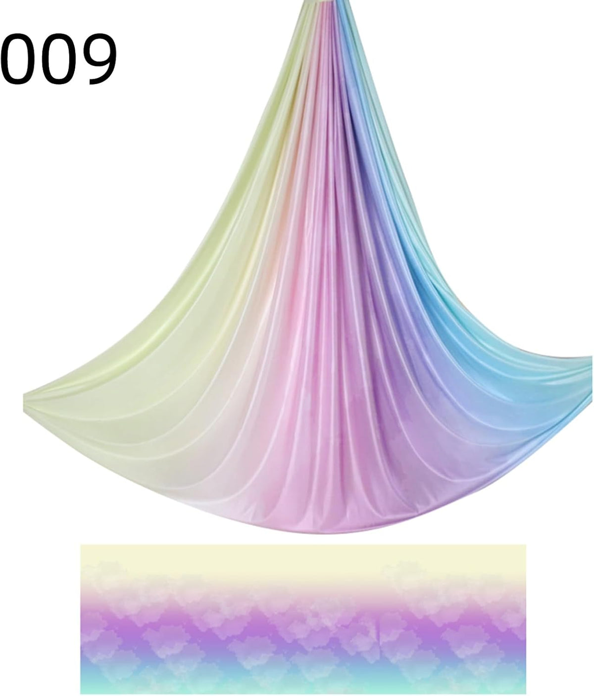5.5 Yards / 5m Aerial Yoga Hammock Fabric Gradient Aerial Silks Yoga Swing Fitness Stretch Belt for Gym and Indoor Home Studio