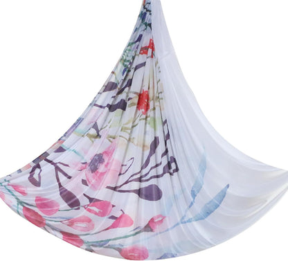 5.5 Yards / 5m Aerial Yoga Hammock Fabric Gradient Aerial Silks Yoga Swing Fitness Stretch Belt for Gym and Indoor Home Studio