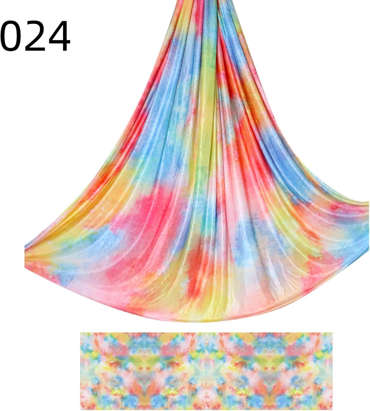 5.5 Yards / 5m Aerial Yoga Hammock Fabric Gradient Aerial Silks Yoga Swing Fitness Stretch Belt for Gym and Indoor Home Studio