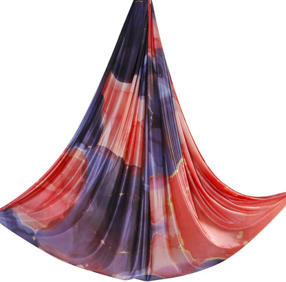5.5 Yards / 5m Aerial Yoga Hammock Fabric Gradient Aerial Silks Yoga Swing Fitness Stretch Belt for Gym and Indoor Home Studio