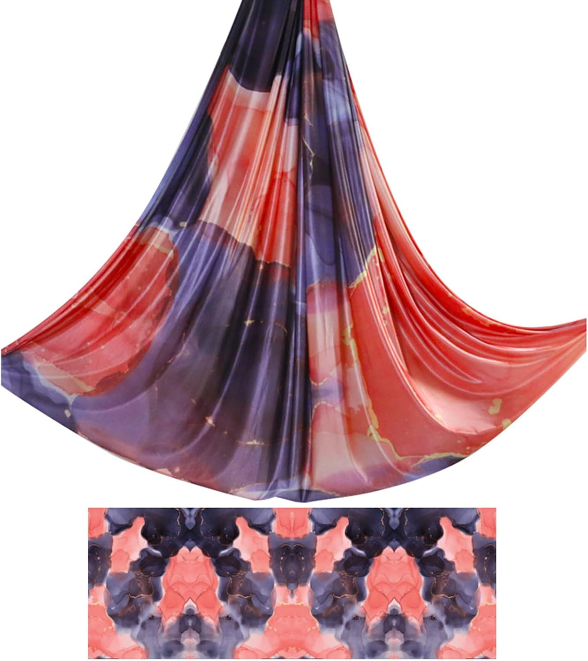 5.5 Yards / 5m Aerial Yoga Hammock Fabric Gradient Aerial Silks Yoga Swing Fitness Stretch Belt for Gym and Indoor Home Studio
