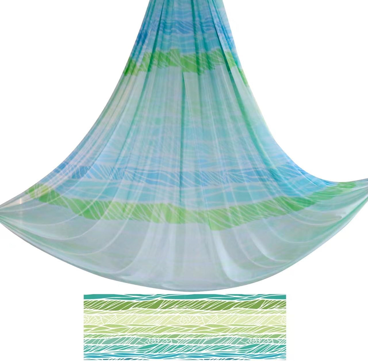 5.5 Yards / 5m Aerial Yoga Hammock Fabric Gradient Aerial Silks Yoga Swing Fitness Stretch Belt for Gym and Indoor Home Studio