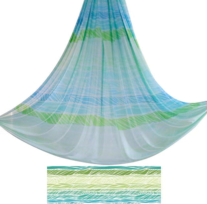 5.5 Yards / 5m Aerial Yoga Hammock Fabric Gradient Aerial Silks Yoga Swing Fitness Stretch Belt for Gym and Indoor Home Studio