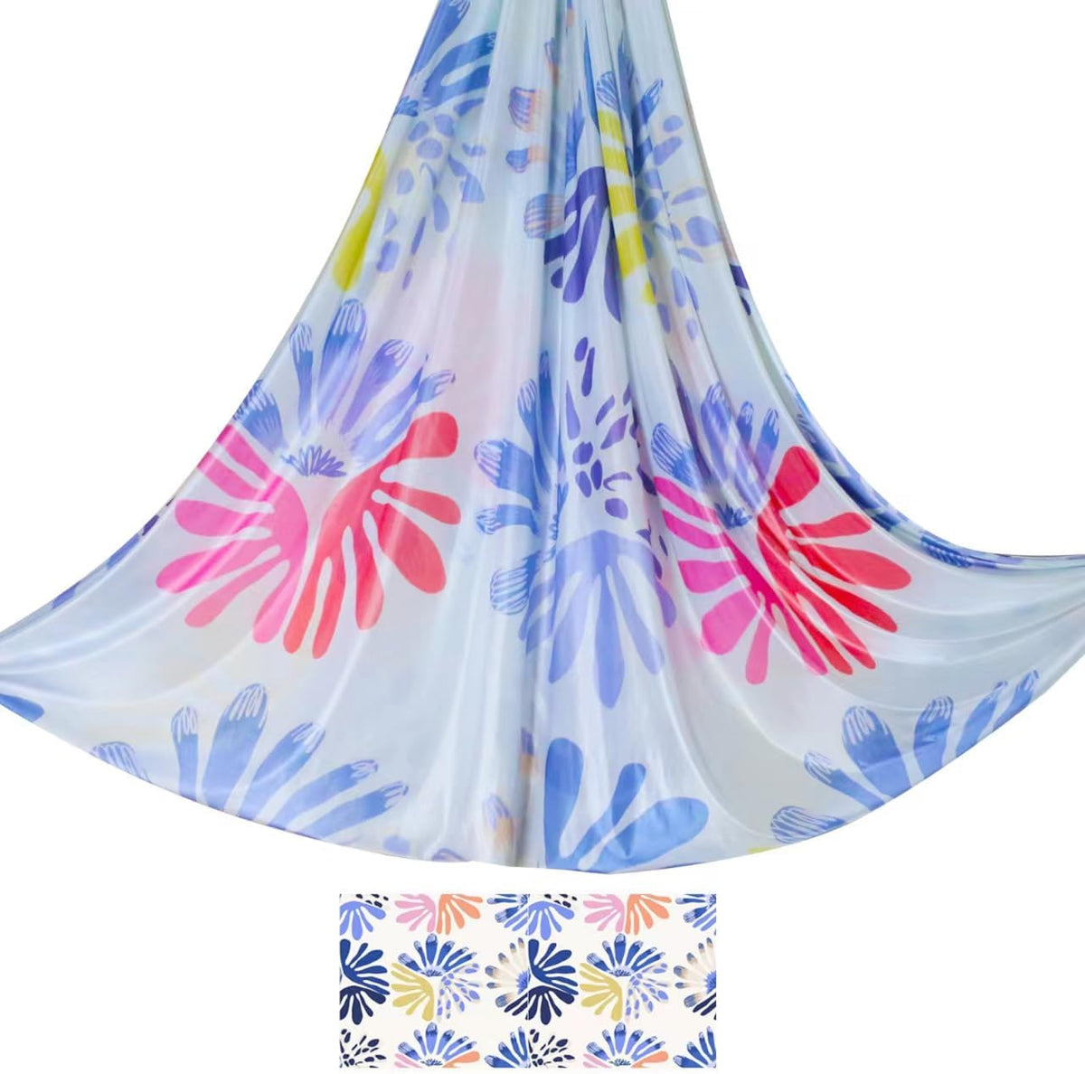 5.5 Yards / 5m Aerial Yoga Hammock Fabric Gradient Aerial Silks Yoga Swing Fitness Stretch Belt for Gym and Indoor Home Studio