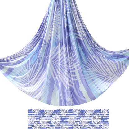 5.5 Yards / 5m Aerial Yoga Hammock Fabric Gradient Aerial Silks Yoga Swing Fitness Stretch Belt for Gym and Indoor Home Studio