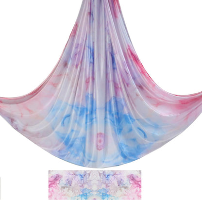 5.5 Yards / 5m Aerial Yoga Hammock Fabric Gradient Aerial Silks Yoga Swing Fitness Stretch Belt for Gym and Indoor Home Studio