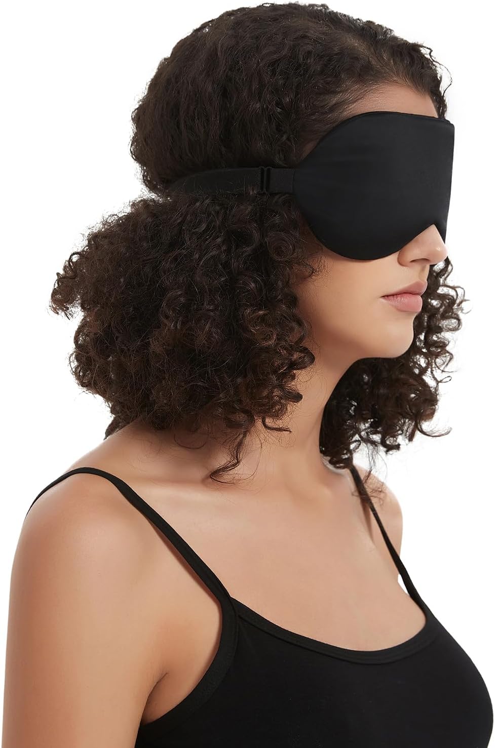 Sleep Mask Silk Eye Cover with Shaped Pad, Machine Washable