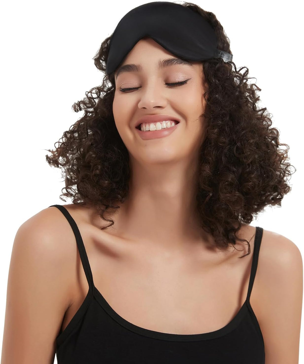 Sleep Mask Silk Eye Cover with Shaped Pad, Machine Washable