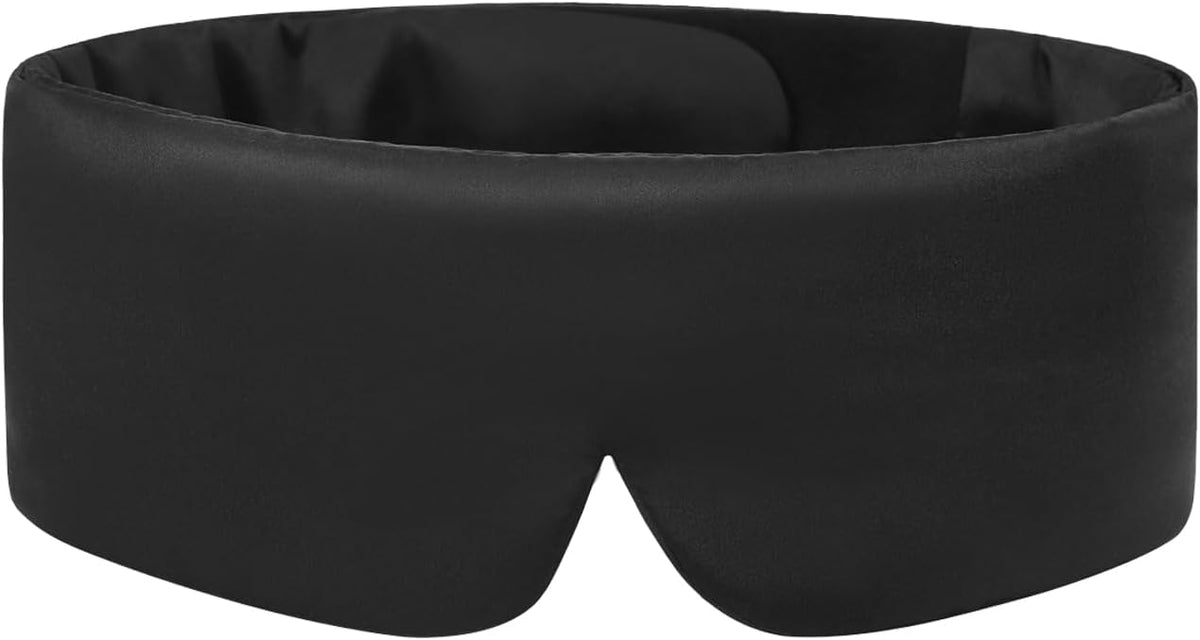 Sleep Mask Silk Eye Cover with Shaped Pad, Machine Washable