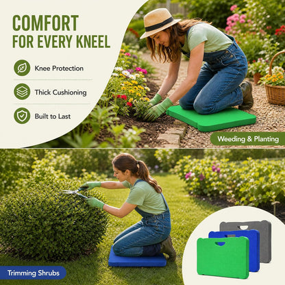 3 Pack Kneeling Mats, Heavy Duty Thick Foam Kneeling Pad, Shock Absorbent Pads, High Density Premium Kneeling Pads for Yoga Exercise, Foam Kneeler Mat Garden Cushions, Water Proof