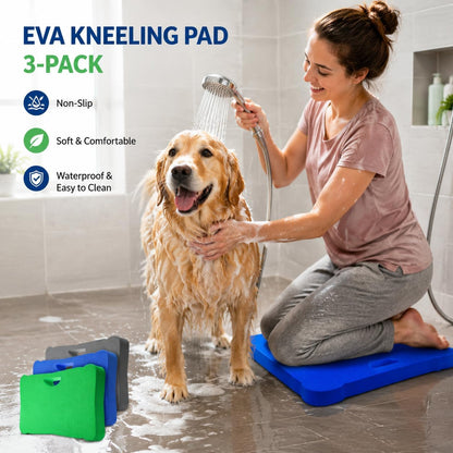 3 Pack Kneeling Mats, Heavy Duty Thick Foam Kneeling Pad, Shock Absorbent Pads, High Density Premium Kneeling Pads for Yoga Exercise, Foam Kneeler Mat Garden Cushions, Water Proof