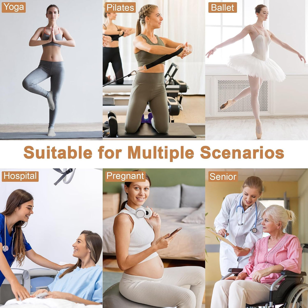 Pilates Non Slip Grip Socks for Women 1-4 Pairs Yoga Barre Ballet Workout Hospital Grippy Sock