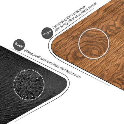 Travel Yoga Mat 71" x 24" Non Slip Natural Rubber Foldable Exercise Mat Ultra Thin 1.5mm Lightweight for Fitness, Pilates & Home Workout, Wood Print