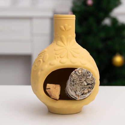 Palo Santo Holder, Mini Chimney Incense Bowl for Sage & Cones