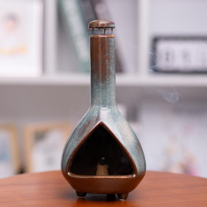 Palo Santo Holder, Mini Chimney Incense Bowl for Sage & Cones