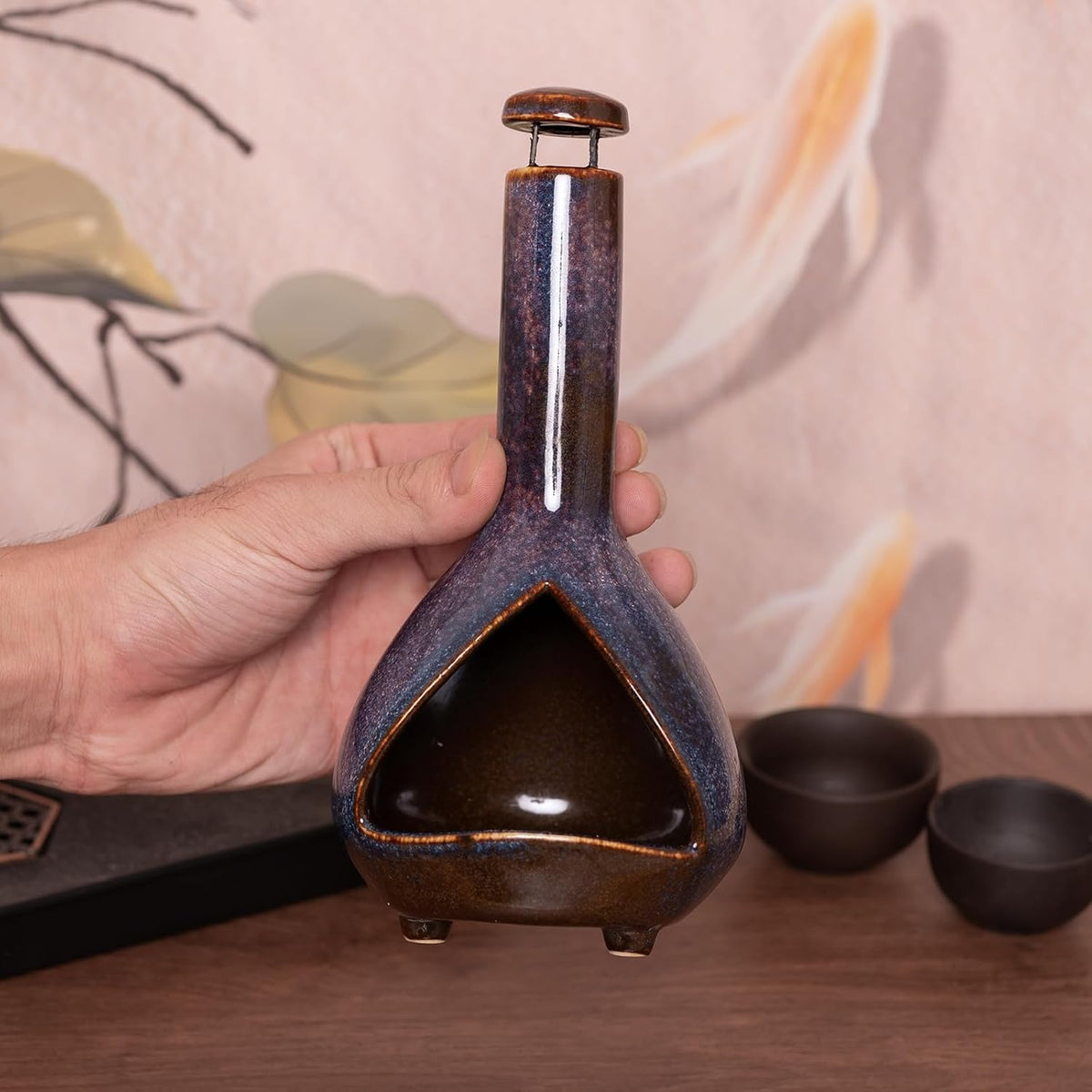 Palo Santo Holder, Mini Chimney Incense Bowl for Sage & Cones