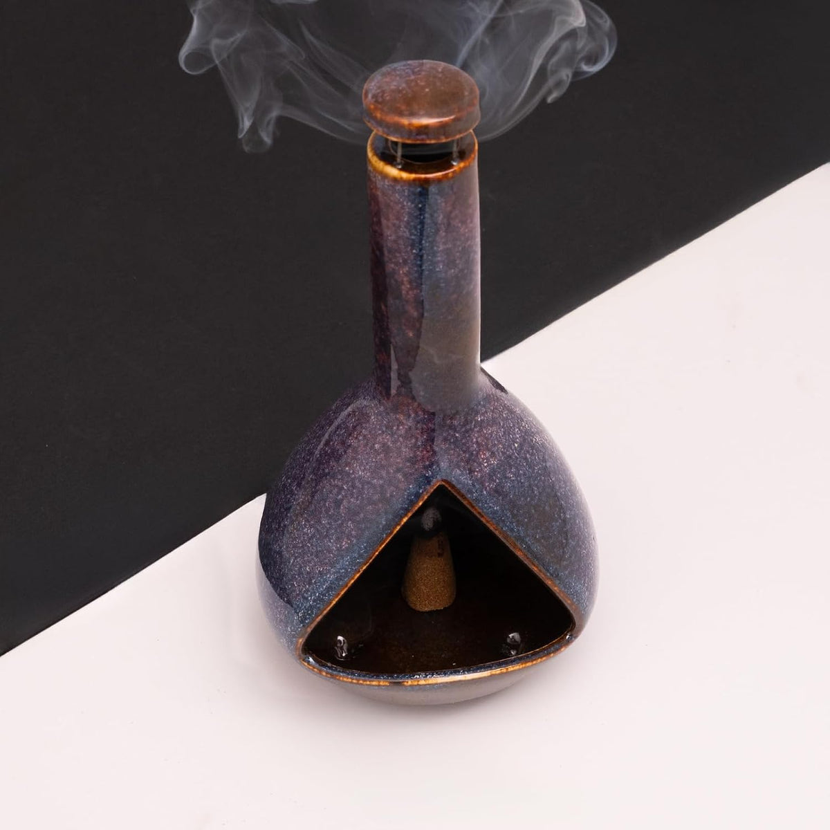 Palo Santo Holder, Mini Chimney Incense Bowl for Sage & Cones