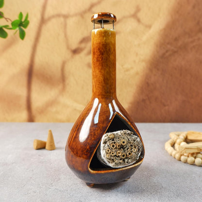 Palo Santo Holder, Mini Chimney Incense Bowl for Sage & Cones