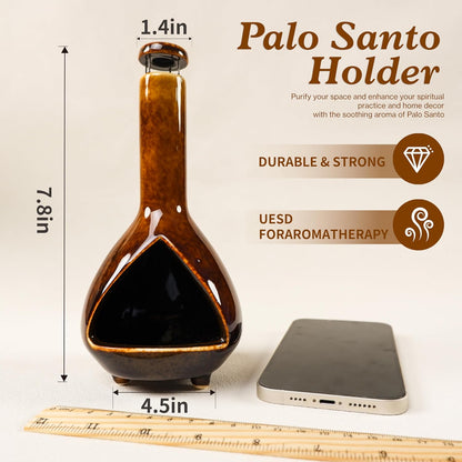 Palo Santo Holder, Mini Chimney Incense Bowl for Sage & Cones