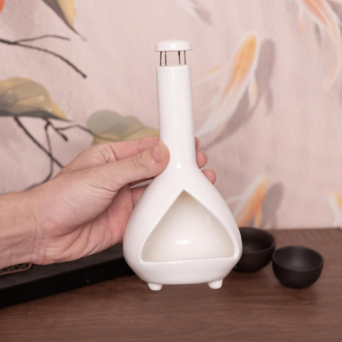 Palo Santo Holder, Mini Chimney Incense Bowl for Sage & Cones