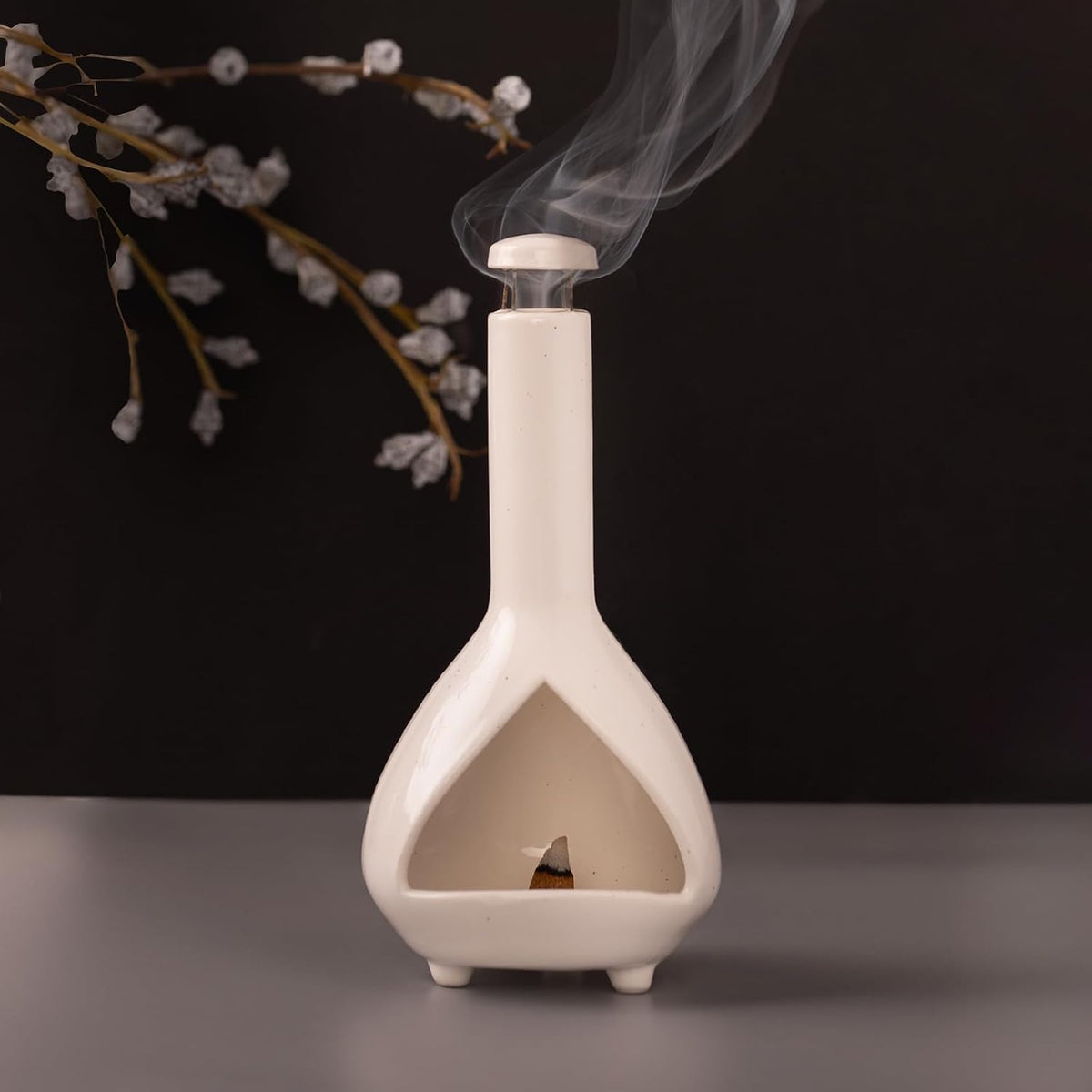 Palo Santo Holder, Mini Chimney Incense Bowl for Sage & Cones