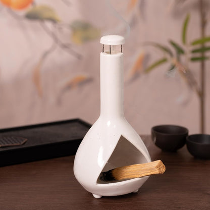 Palo Santo Holder, Mini Chimney Incense Bowl for Sage & Cones
